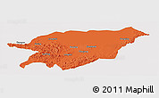 Political Panoramic Map of Baoqing, cropped outside