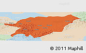 Political Panoramic Map of Baoqing, lighten