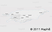 Silver Style Panoramic Map of Baoqing, single color outside
