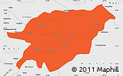 Political Simple Map of Baoqing, single color outside, borders and labels