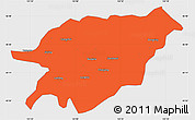 Political Simple Map of Baoqing, single color outside