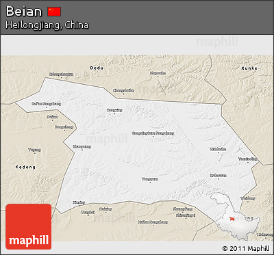 Classic Style 3D Map of Beian