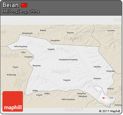 Classic Style 3D Map of Beian