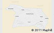 Classic Style 3D Map of Beian, single color outside