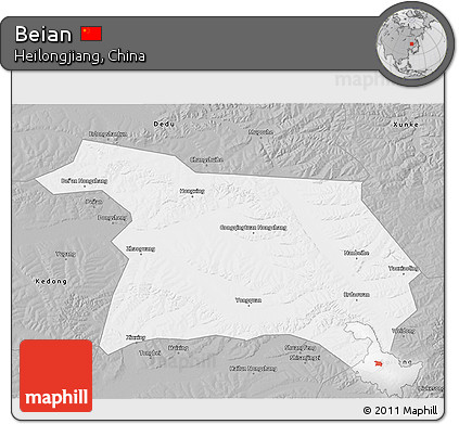 Gray 3D Map of Beian