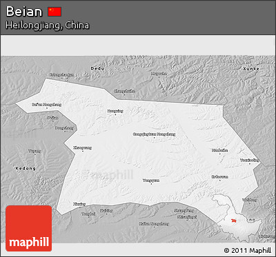 Gray 3D Map of Beian