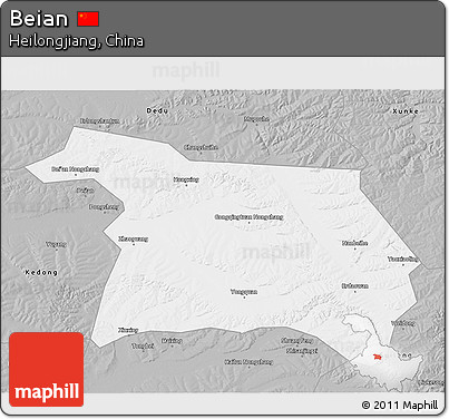 Gray 3D Map of Beian