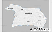 Gray 3D Map of Beian, single color outside