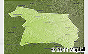 Physical 3D Map of Beian, darken