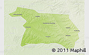 Physical 3D Map of Beian, lighten