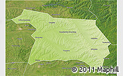 Physical 3D Map of Beian, satellite outside