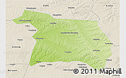 Physical 3D Map of Beian, shaded relief outside