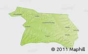 Physical 3D Map of Beian, single color outside