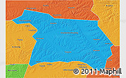 Political 3D Map of Beian