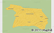 Savanna Style 3D Map of Beian, single color outside