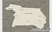 Shaded Relief 3D Map of Beian, darken