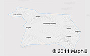 Silver Style 3D Map of Beian, single color outside