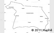 Blank Simple Map of Beian, cropped outside