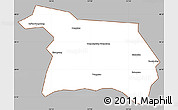 Gray Simple Map of Beian, cropped outside
