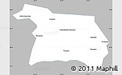 Gray Simple Map of Beian, single color outside