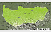 Physical 3D Map of Bin Xian, darken, semi-desaturated