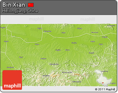 Physical 3D Map of Bin Xian