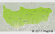 Physical 3D Map of Bin Xian, lighten, semi-desaturated