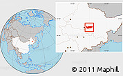 Gray Location Map of Bin Xian, highlighted country
