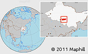 Gray Location Map of Bin Xian, highlighted parent region