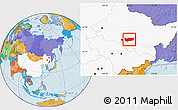 Political Location Map of Bin Xian, highlighted country