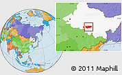 Political Location Map of Bin Xian, highlighted parent region