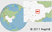 Savanna Style Location Map of Bin Xian, highlighted country