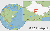 Savanna Style Location Map of Bin Xian, highlighted parent region