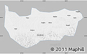Gray Map of Bin Xian, single color outside