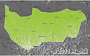 Physical Map of Bin Xian, darken, desaturated