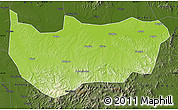 Physical Map of Bin Xian, darken