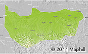 Physical Map of Bin Xian, lighten, desaturated