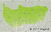 Physical Map of Bin Xian, lighten, semi-desaturated