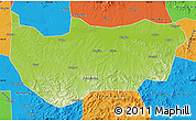 Physical Map of Bin Xian, political outside