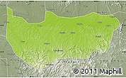 Physical Map of Bin Xian, semi-desaturated