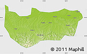 Physical Map of Bin Xian, single color outside