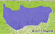 Political Map of Bin Xian, physical outside