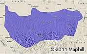 Political Map of Bin Xian, shaded relief outside