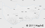 Silver Style Map of Bin Xian, single color outside