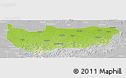 Physical Panoramic Map of Bin Xian, lighten, desaturated