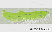 Physical Panoramic Map of Bin Xian, lighten, semi-desaturated