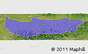 Political Panoramic Map of Bin Xian, satellite outside