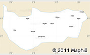 Classic Style Simple Map of Bin Xian, single color outside