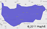 Political Simple Map of Bin Xian, single color outside, borders and labels