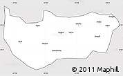 Silver Style Simple Map of Bin Xian, cropped outside